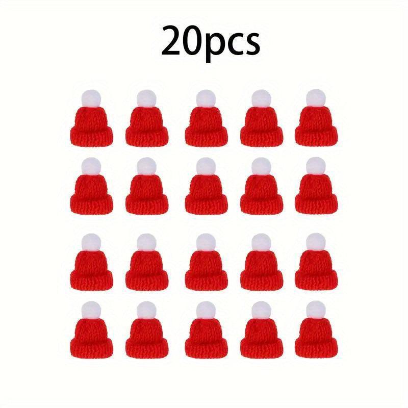 Mini Christmas Knit Hat and Scarf Set - Santa Knit Hat Scarf