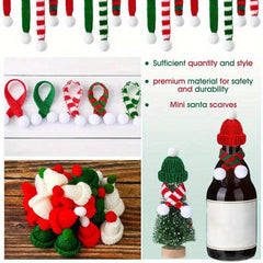 Mini Christmas Knit Hat and Scarf Set - Santa Knit Hat Scarf