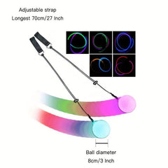 LED Glow Ball Belly Dance Hand Throw Ball Neon Light Christmas Party