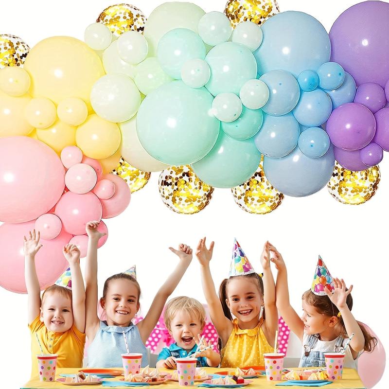 112pcs Pastel Balloon Garland Kit Magical Rainbow Balloon