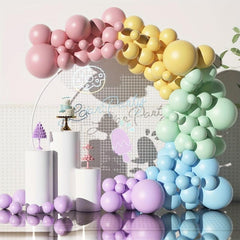 112pcs Pastel Balloon Garland Kit Magical Rainbow Balloon