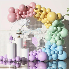 112pcs Pastel Balloon Garland Kit Magical Rainbow Balloon
