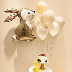 Silvery Rabbit Balloon Jungle for Easter Bunny Decoration