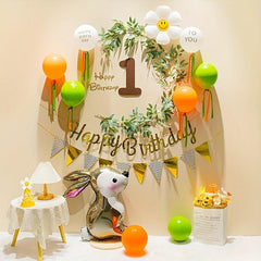 Silvery Rabbit Balloon Jungle for Easter Bunny Decoration
