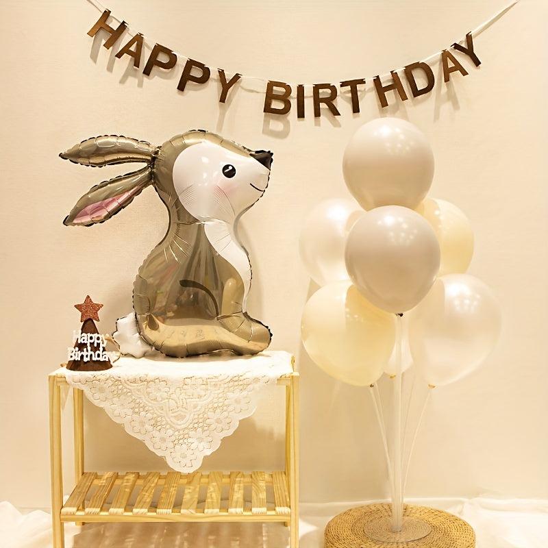 Silvery Rabbit Balloon Jungle for Easter Bunny Decoration