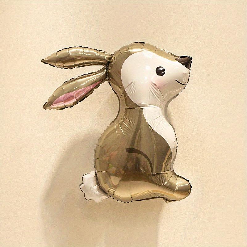 Silvery Rabbit Balloon Jungle for Easter Bunny Decoration