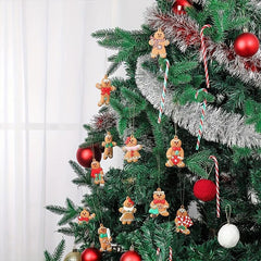 12pcs Gingerbread Man Ornament Christmas Tree Decoration