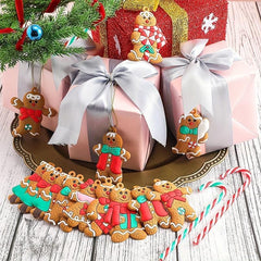 12pcs Gingerbread Man Ornament Christmas Tree Decoration