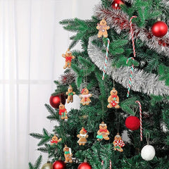 12pcs Gingerbread Man Ornament Christmas Tree Decoration