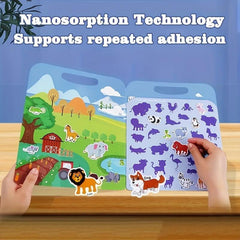 Jelly Stickers Puzzle Book Washable Reusable Fun Sticker Set