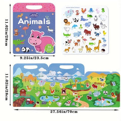 Jelly Stickers Puzzle Book Washable Reusable Fun Sticker Set