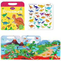 Jelly Stickers Puzzle Book Washable Reusable Fun Sticker Set