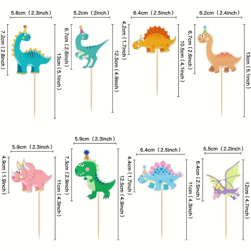14pcs Dinosaur Party Cupcake Wrappers Zoo Animals Party Decor