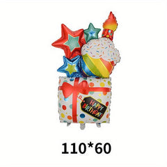 Large 3 Layer Cake Candle Balloons Birthday Party Decoration