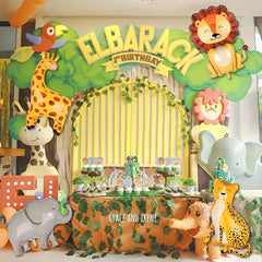 4pcs Jungle Safari Animals Balloons Set Forest Theme Party Decoration