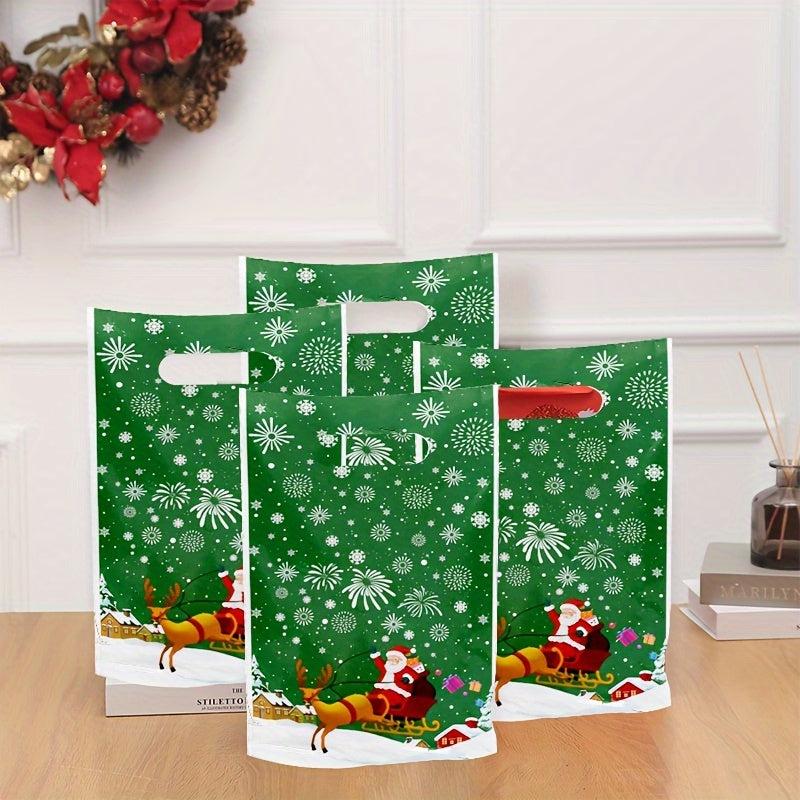 50pcs Christmas Theme Party Gift Bags For Home Decor