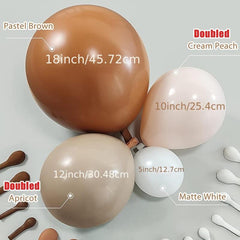 129pcs Double Fill Balloon Garland Set for Weddings Birthdays Baby Showers