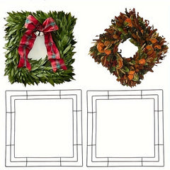 Metal Wire Garland Frame Hook Christmas Holiday Hanging Ring Decor