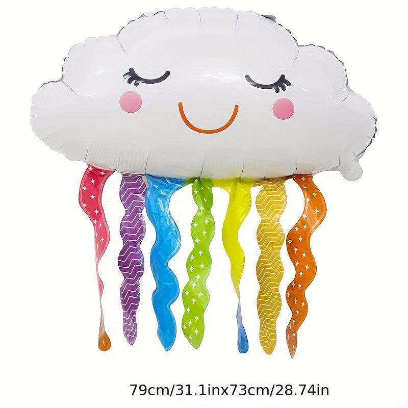 Rainbow Cloud Tassel Balloon Birthday Party Decor
