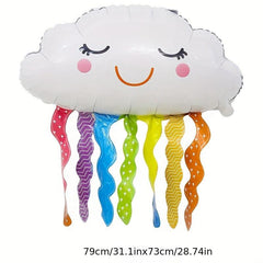 Rainbow Cloud Tassel Balloon Birthday Party Decor