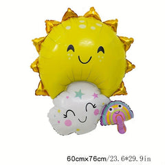 Rainbow Cloud Tassel Balloon Birthday Party Decor