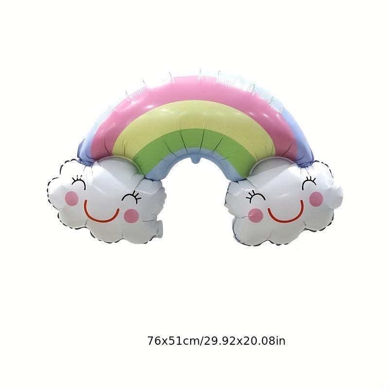 Rainbow Cloud Tassel Balloon Birthday Party Decor