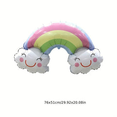 Rainbow Cloud Tassel Balloon Birthday Party Decor