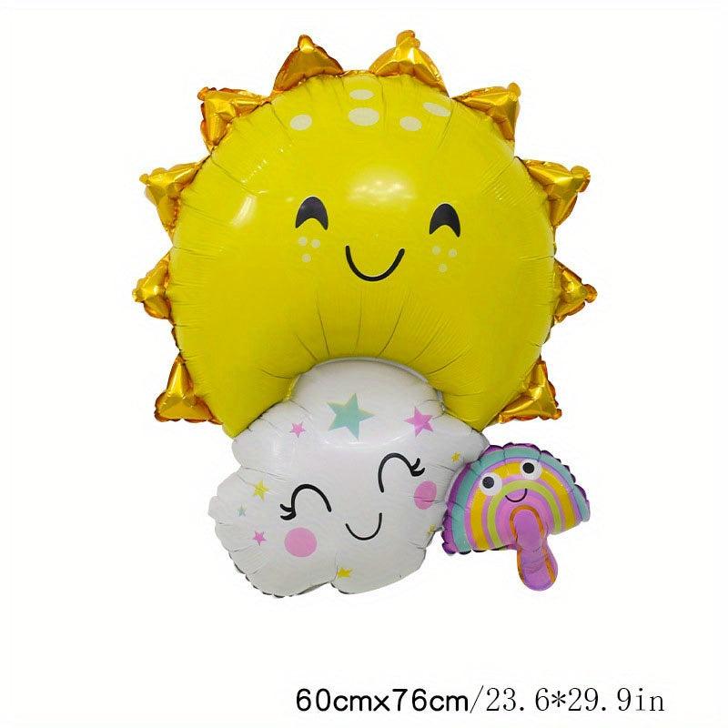 Rainbow Cloud Tassel Balloon Birthday Party Decor