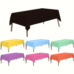 2pcs Disposable Plastic Tablecloth For Parties Wedding Banquet