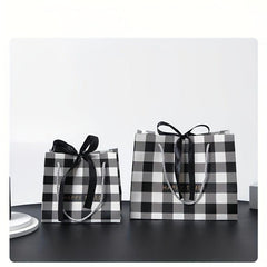 1pc Halloween Christmas Gift Bag Checkered Classic Party Birthday Decoration