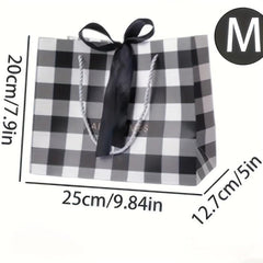 1pc Halloween Christmas Gift Bag Checkered Classic Party Birthday Decoration