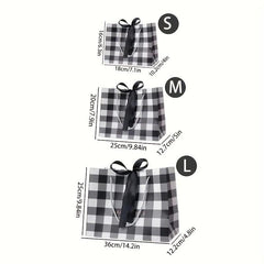 1pc Halloween Christmas Gift Bag Checkered Classic Party Birthday Decoration