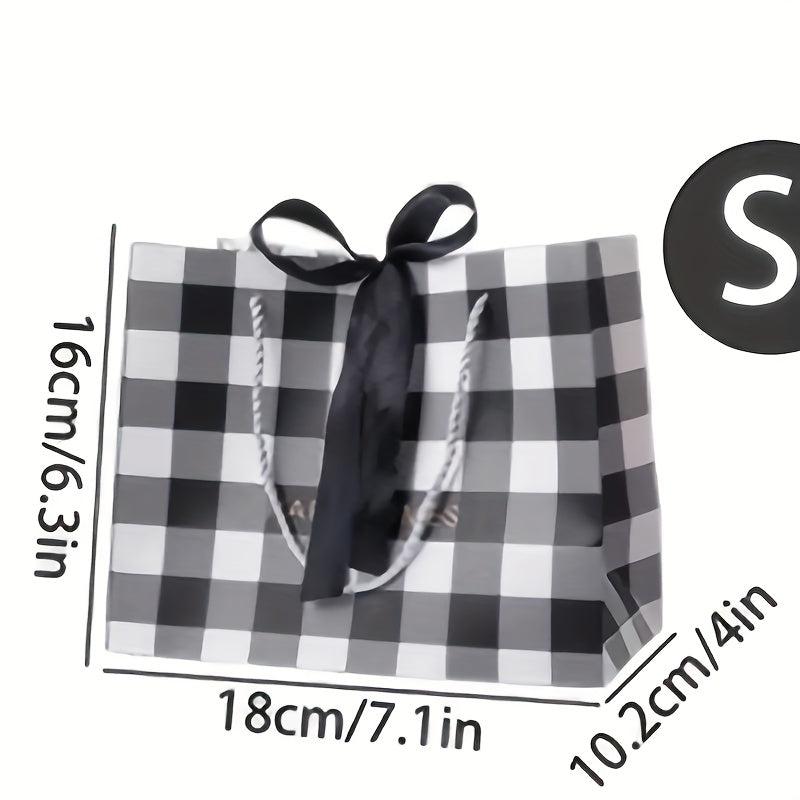 1pc Halloween Christmas Gift Bag Checkered Classic Party Birthday Decoration