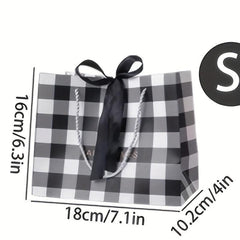 1pc Halloween Christmas Gift Bag Checkered Classic Party Birthday Decoration