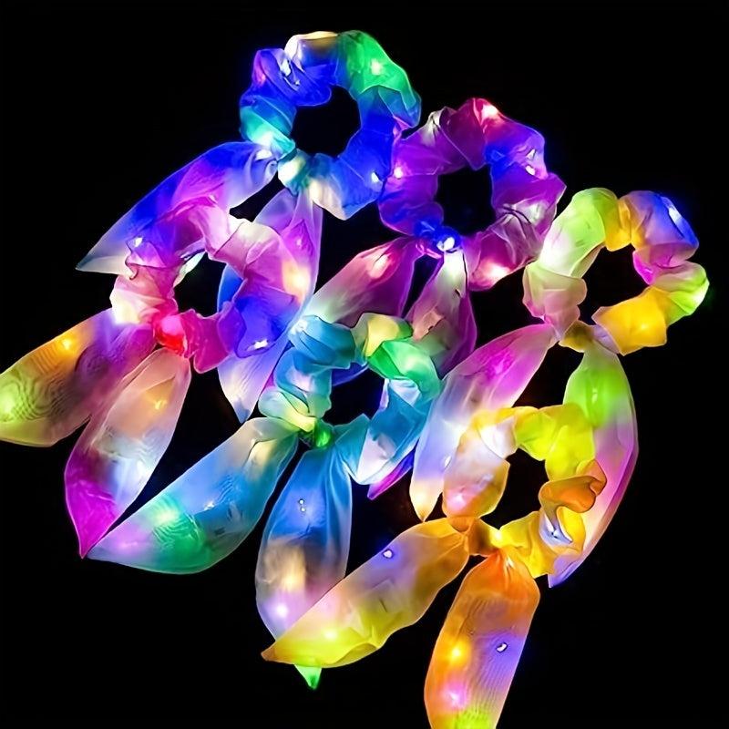 LED Glow Butterfly Knot Hair Band with Rabbit Ears