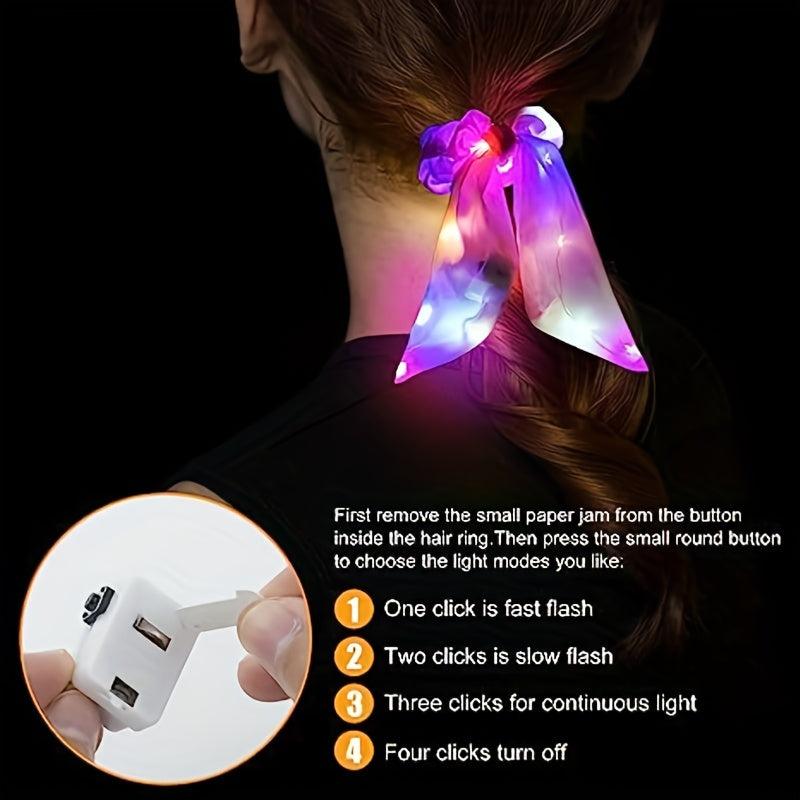 LED Glow Butterfly Knot Hair Band with Rabbit Ears