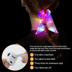 LED Glow Butterfly Knot Hair Band with Rabbit Ears