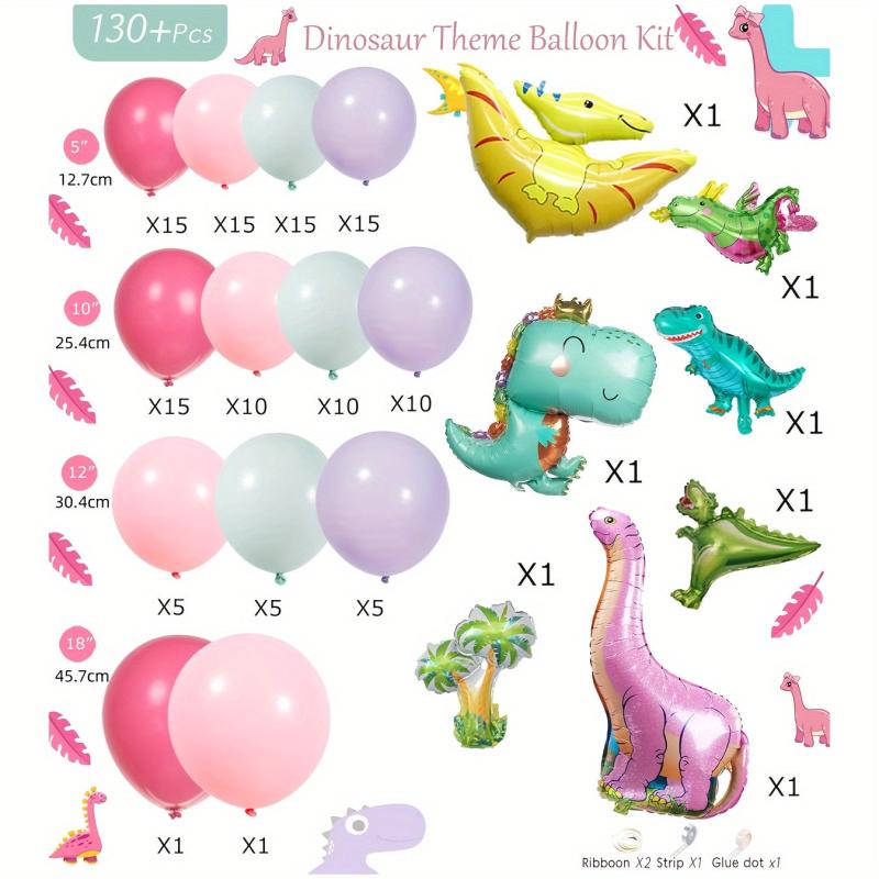 Dinosaur Balloon Garland Arch Kit, Pastel Colors, Dinosaur Theme Party Decor