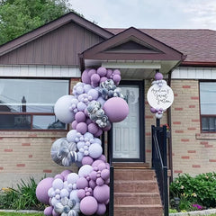 Pastel Purple Balloons Garland Kit 100pcs Different Sizes Lilac Balloon