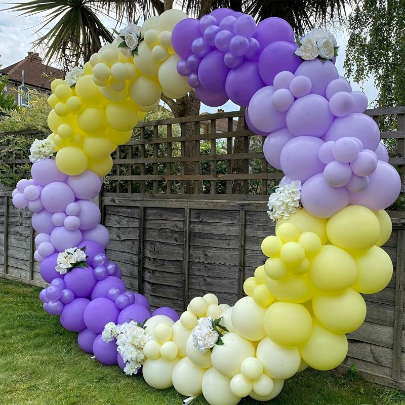 Pastel Purple Balloons Garland Kit 100pcs Different Sizes Lilac Balloon