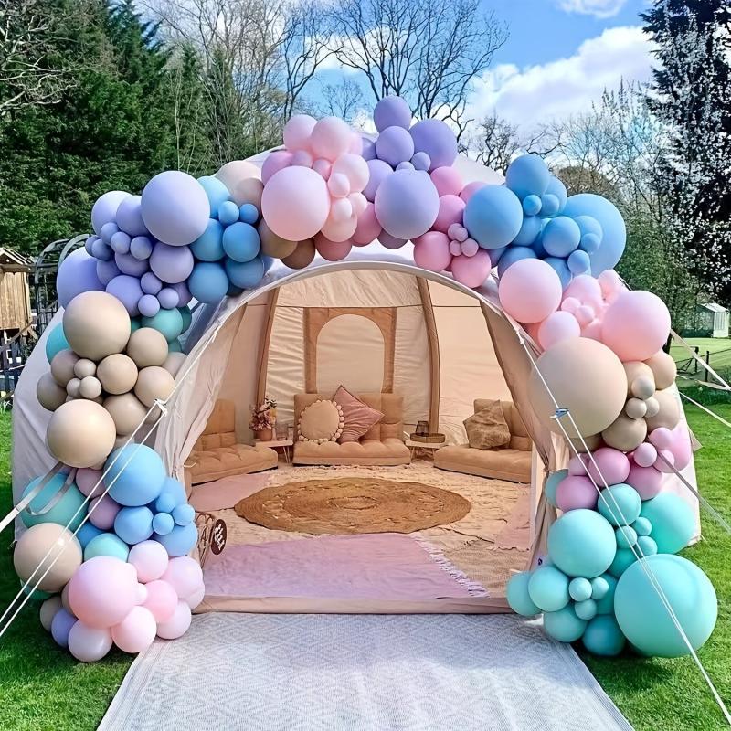 Pastel Purple Balloons Garland Kit 100pcs Different Sizes Lilac Balloon