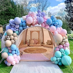 Pastel Purple Balloons Garland Kit 100pcs Different Sizes Lilac Balloon