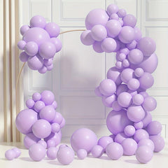Pastel Purple Balloons Garland Kit 100pcs Different Sizes Lilac Balloon