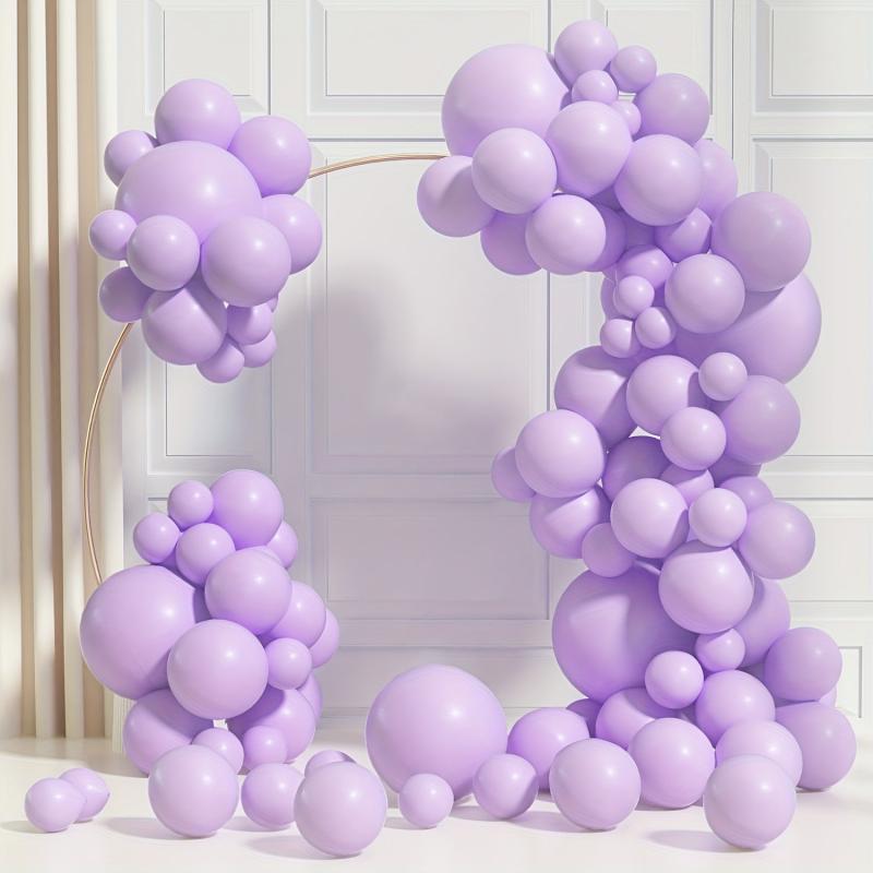 Pastel Purple Balloons Garland Kit 100pcs Different Sizes Lilac Balloon