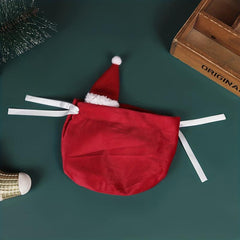 10pcs Christmas Candy Bag Santa Claus Gift Bag Party Flannelette Drawstring