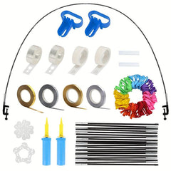 100pcs Rainbow Balloon Arch Kit 12ft Ballon Stand Frame
