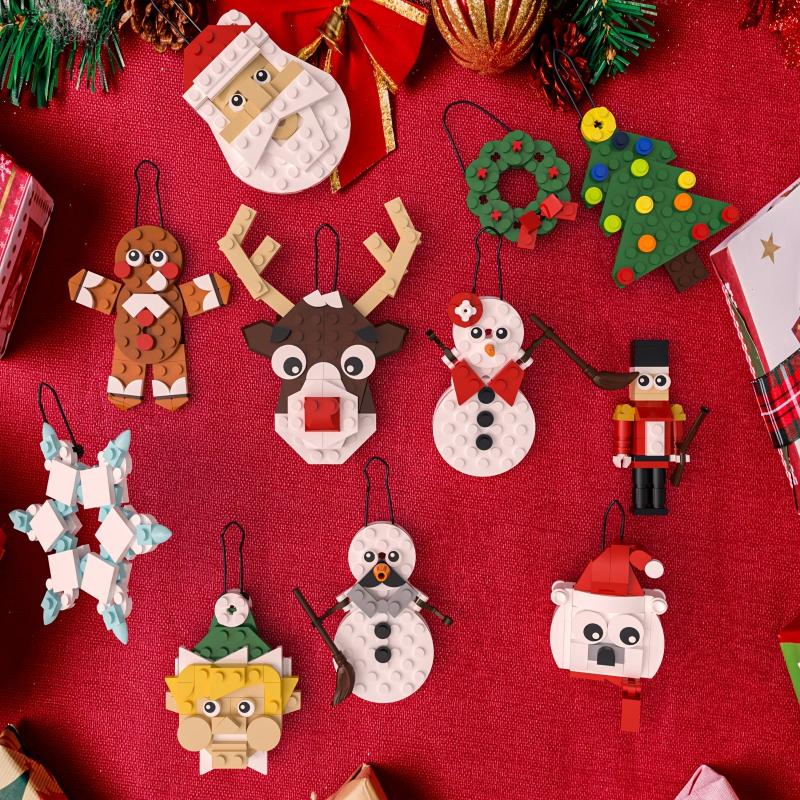 Building Block Toy Christmas Ornaments for Kids