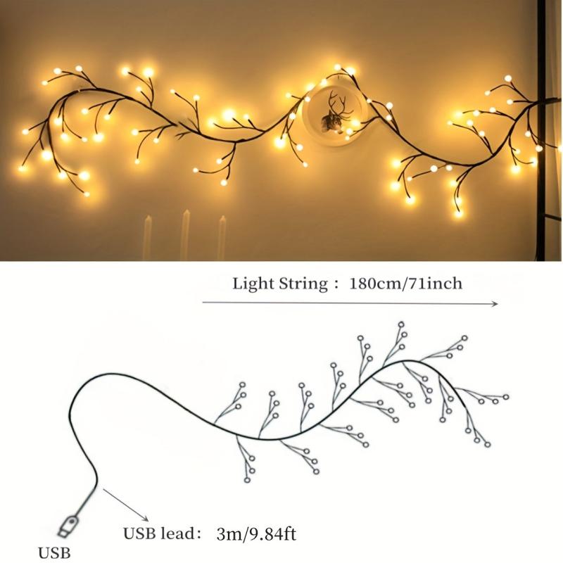 USB Powered 1.8M Christmas Pendant Decoration with 48LED Lights