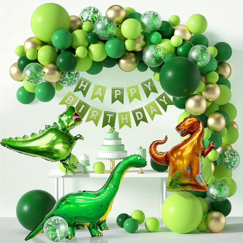 125pcs Dinosaur Birthday Party Decorative Balloons