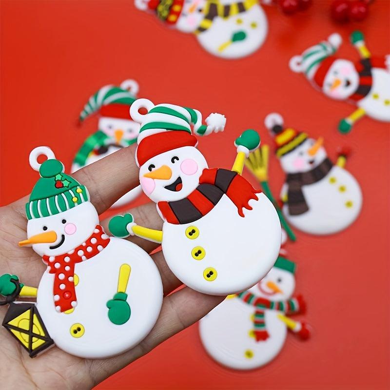 6pcs Christmas Decoration Gingerbread Man Snowman Tree Pendant